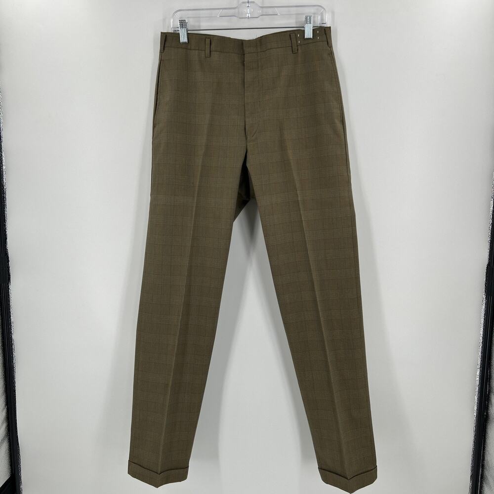 Vintage 60s Levis Sta-Prest Trousers Mens Size 30 Houndstooth Talon Zipper Mod